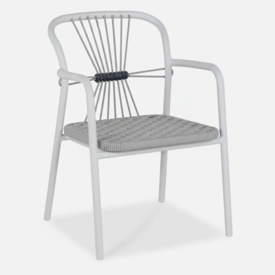 Furmeiz Strap Single Chair – Cast Aluminum with Sunbrella Cushion