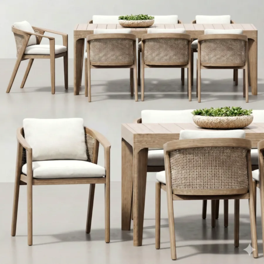 FURMEIZ Outdoor Dining Chair – South American Teak