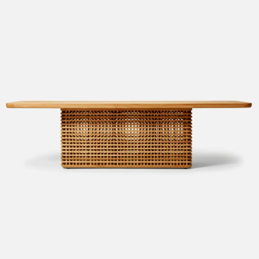 Furmeiz 243cm Burmese Teak Outdoor Dining Table – Knock-Down or Fully Assembled Option