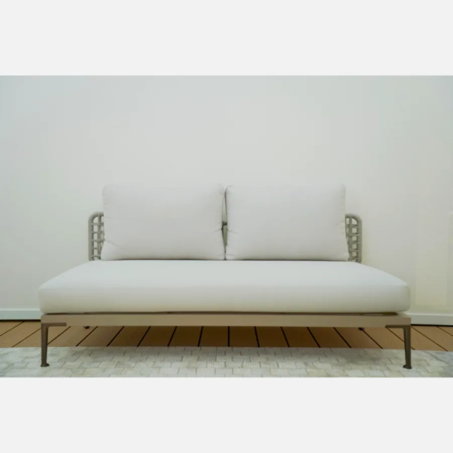 Furmeiz Armless Outdoor Two-Seater Sofa with Imported Fabric