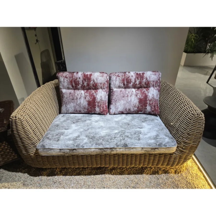 FURMEIZ Woven PE Wicker Outdoor Sofa