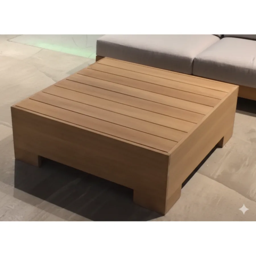 Furmeiz Burmese Teak Sofa Coffee Table – Natural Finish