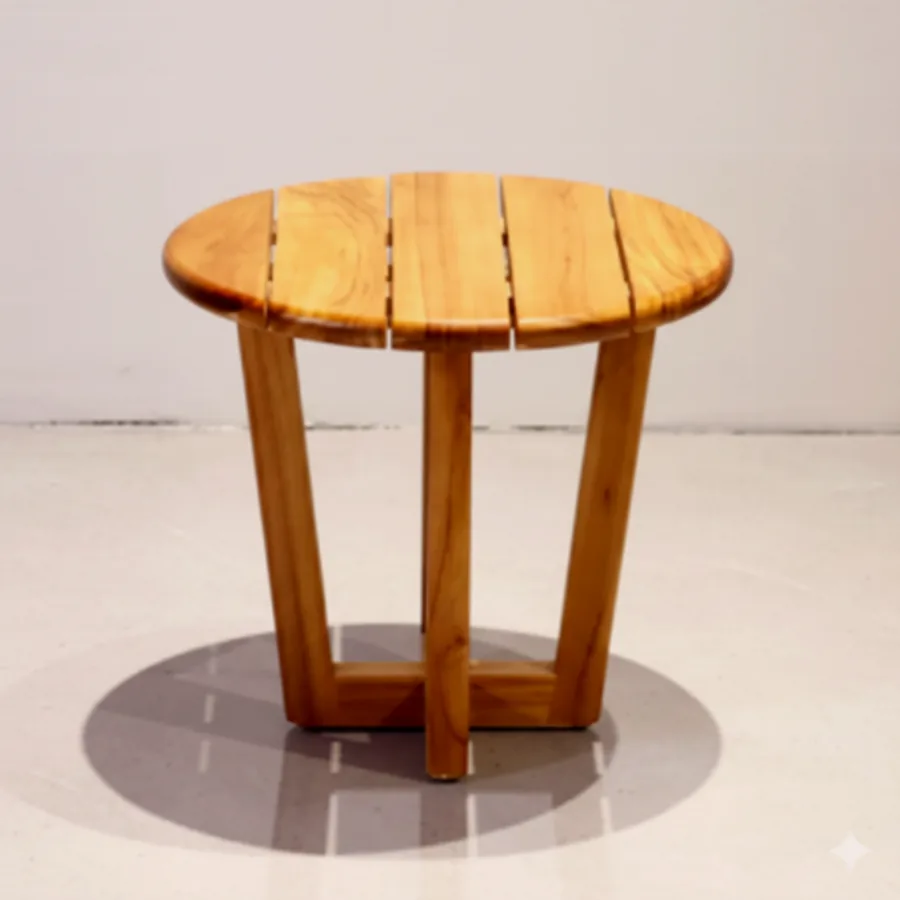 Furmeiz  Small Round Table – South American Teak