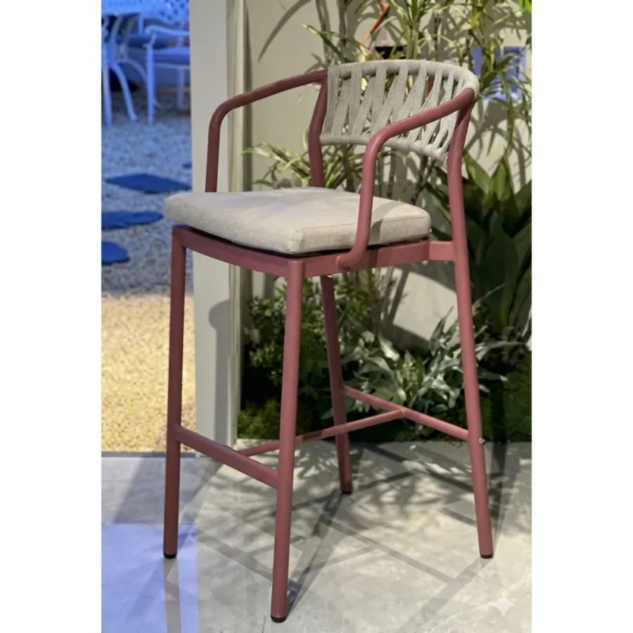 FURMEIZ Roman Armless Outdoor Bar Chair
