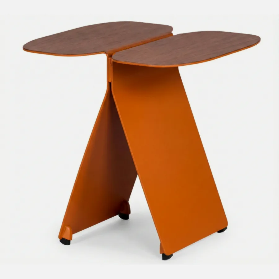 Furmeiz Outdoor Coffee Table – Rock Slab Top with Aluminum Frame