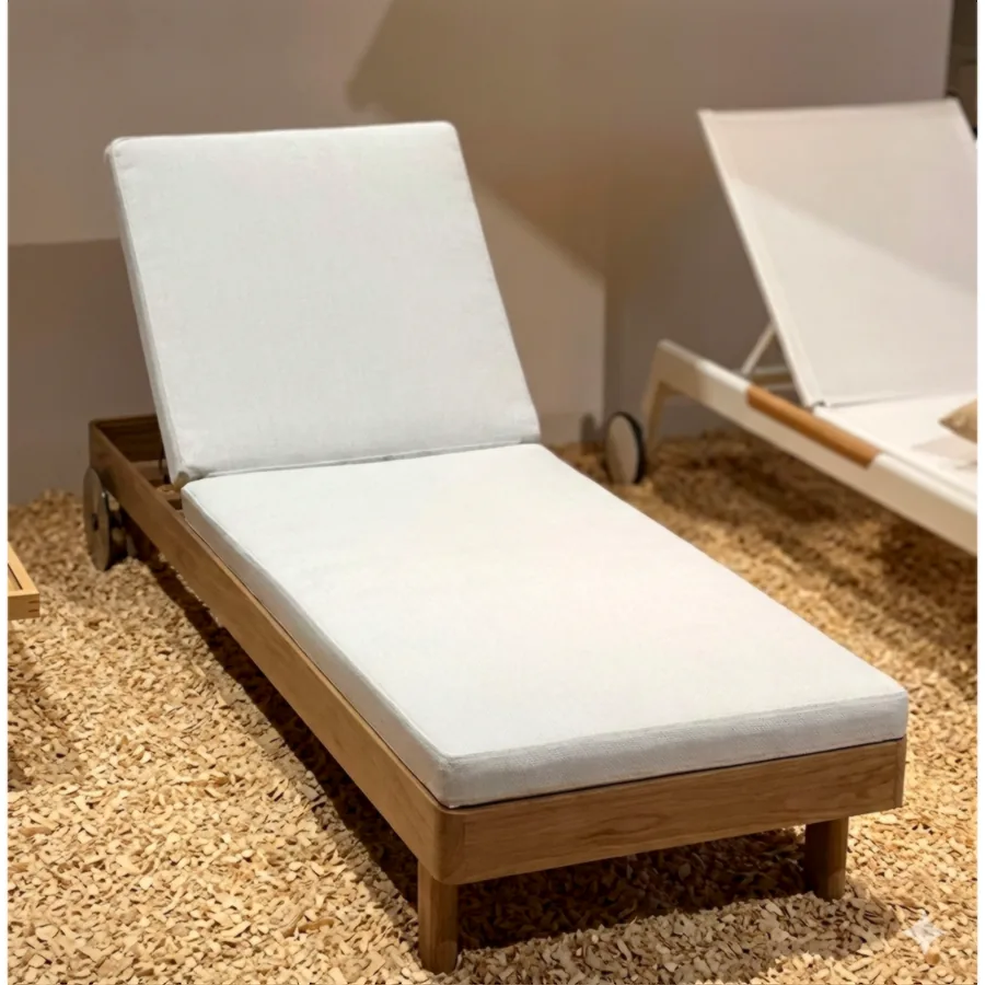 FURMEIZ Outdoor Sun Lounger – Heat Transfer Aluminum & HPL Wheels