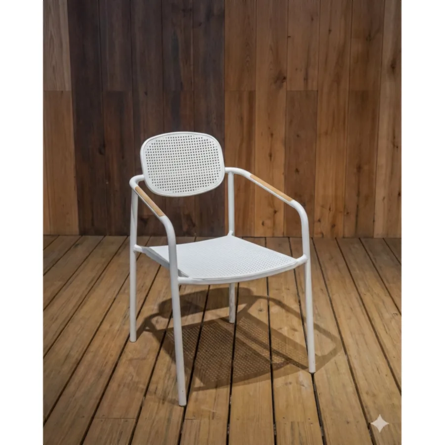 Cat Eye Outdoor Chair – Aluminum Frame with Mesh Back