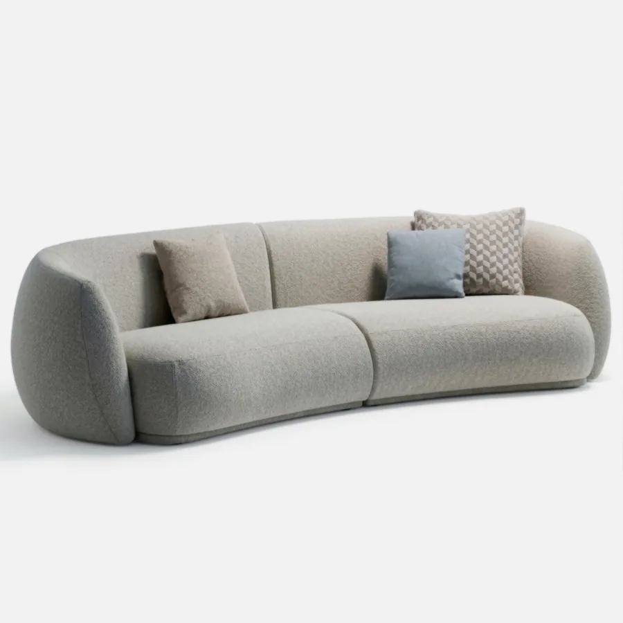 FURMEIZ Soft Edge Lounge Fabric Sofa