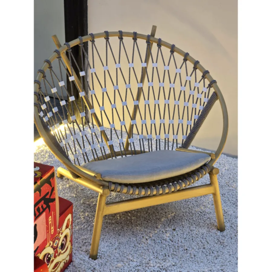Furmeiz Rope Lounge Chair – Aluminum Frame