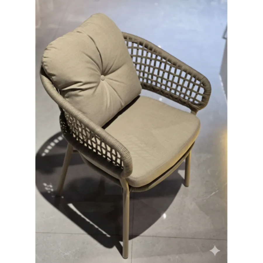 FURMEIZ Lounge Chair – Champagne Aluminum