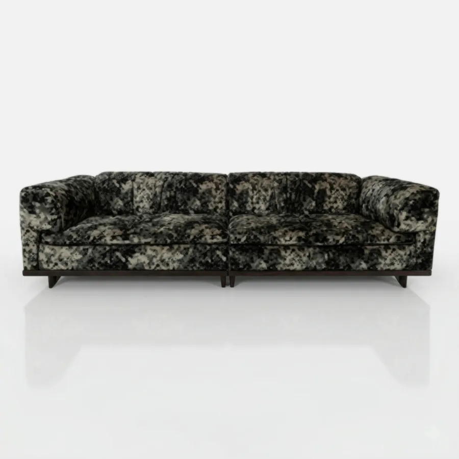 FURMEIZ Artistic Pattern Fabric Sofa Set with Modular Configuration