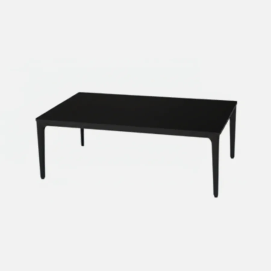Furmeiz 28″×48″ Rectangular Sintered Stone Table – Cast Aluminum Frame