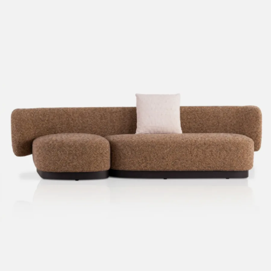 FURMEIZ Luxury 4-Seater Fabric Sofa – Modern Minimal Design (Stone Grey Edition)