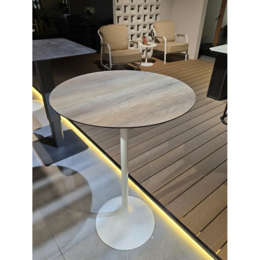 FURMEIZ Outdoor Bar Table – Aluminum Alloy & HPL Top