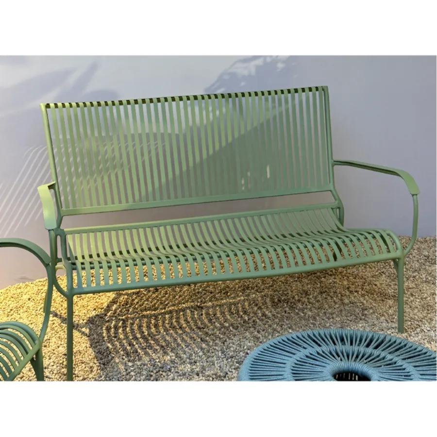 FURMEIZ Outdoor Loveseat – Cast Aluminum