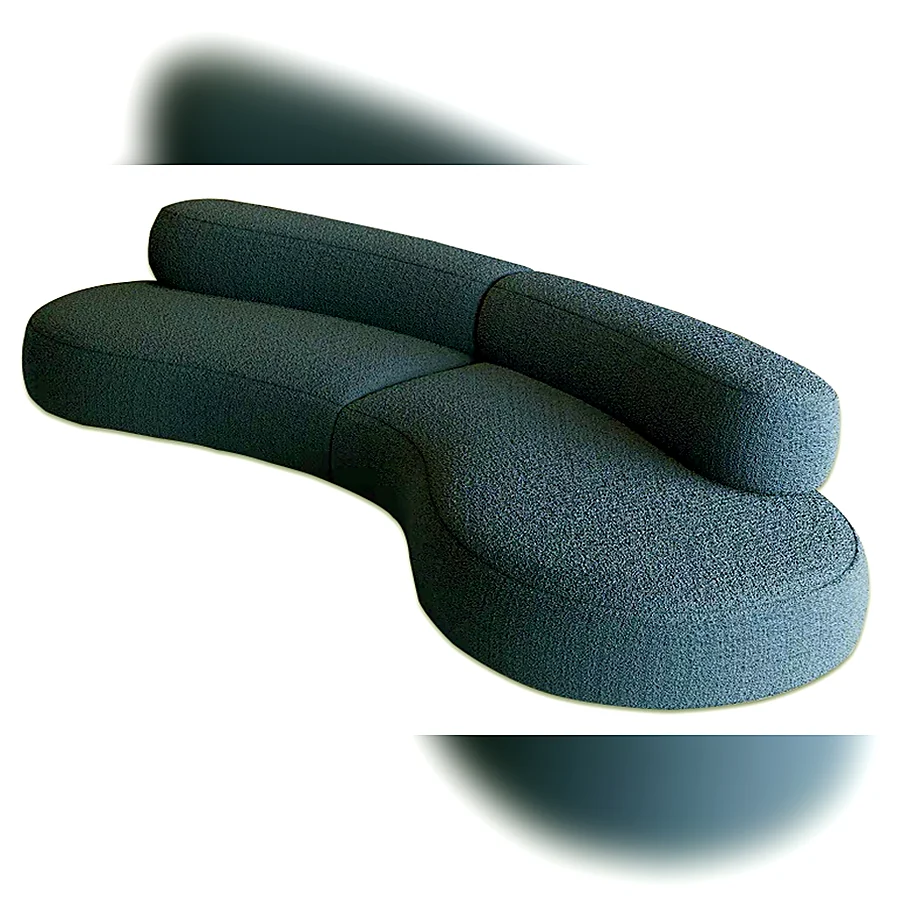 Arc Flow Curved High-Density Sofa