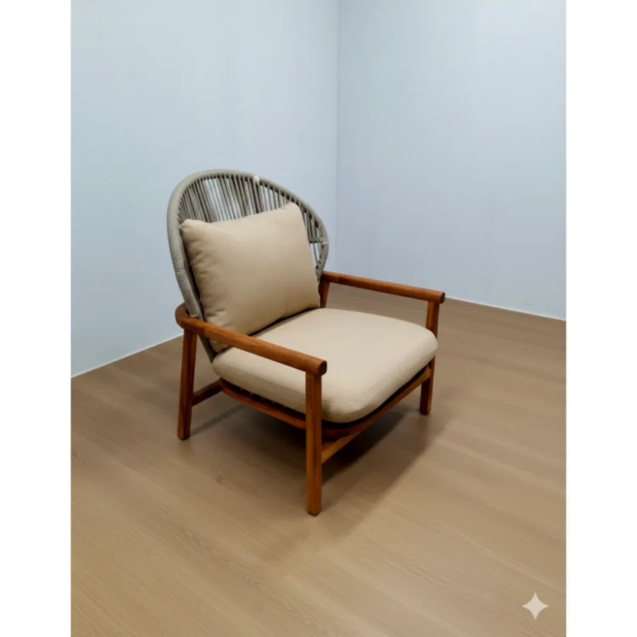 Furmeiz South American Teak Master Chair with Aluminum Backrest