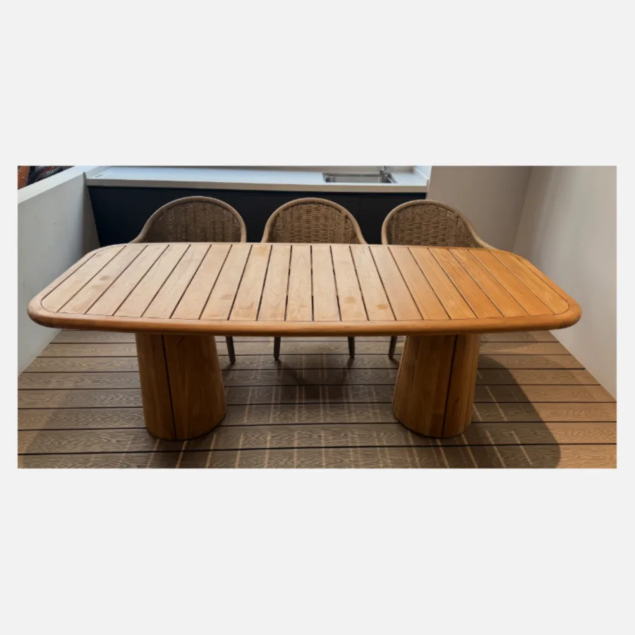 FURMEIZ South American Teak Outdoor Dining Table