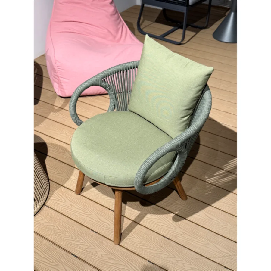 FURMEIZ Outdoor Lounge Chair – Burmese Teak & Quick-Dry Foam
