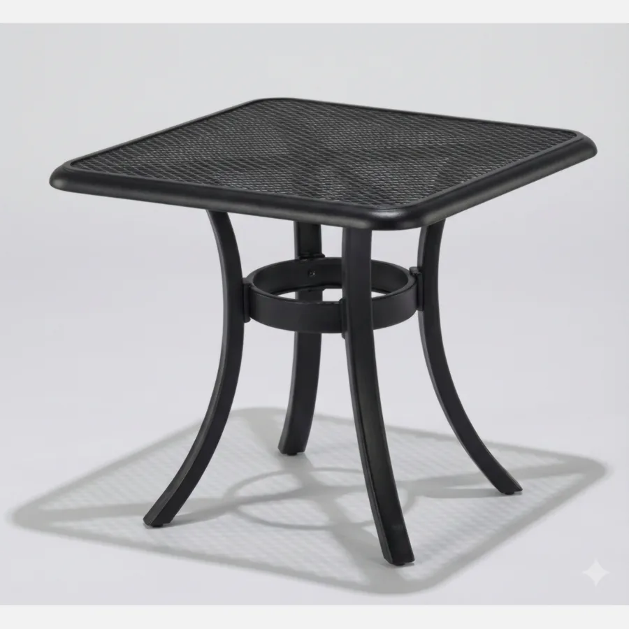 Furmeiz 24" Square Side Table – Cast Aluminum with Akzo Outdoor Finish
