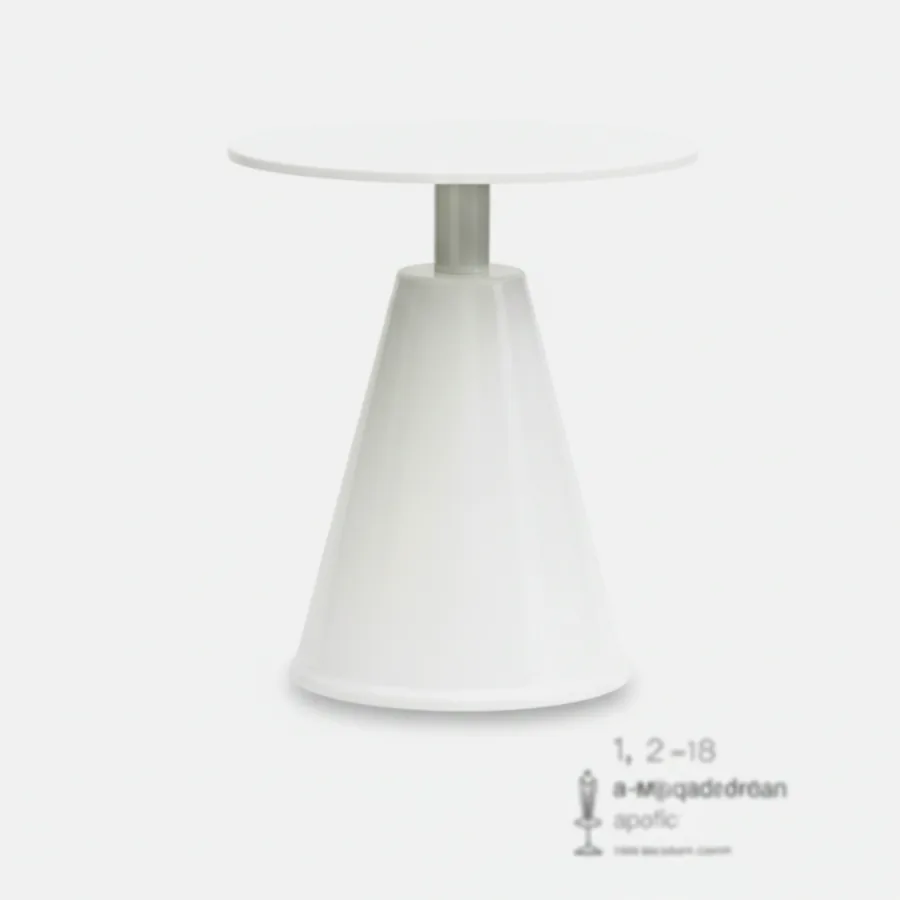 Furmeiz Aluminum Round Table – 4mm Solid Aluminum Top