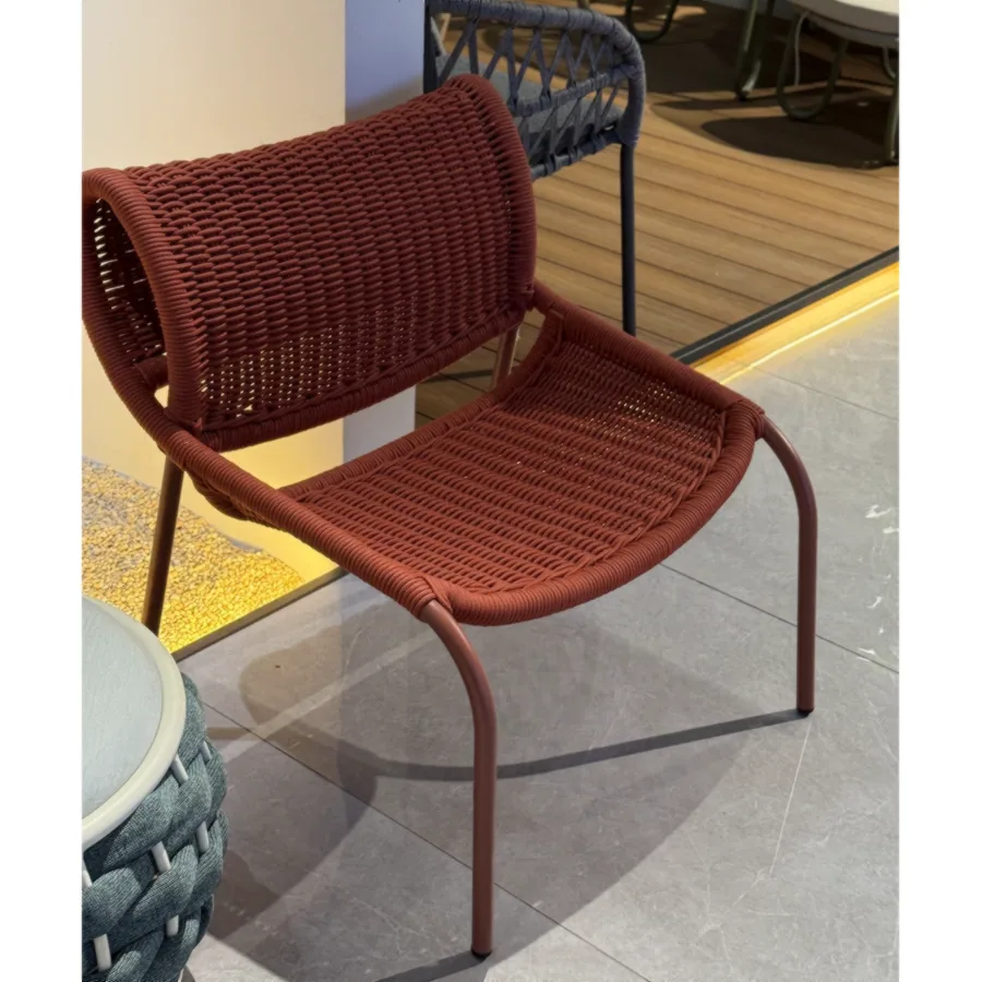FURMEIZ Outdoor Leisure Chair – Aluminum Alloy & Outdoor Rope