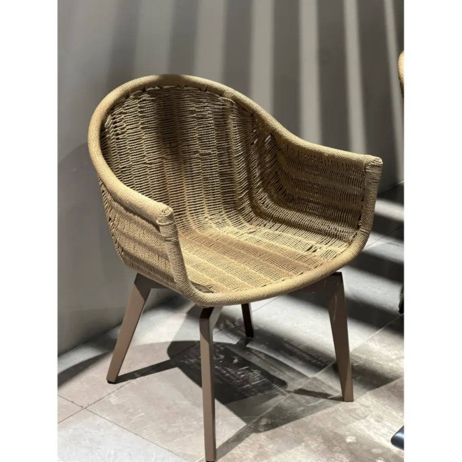Furmeiz Aluminum Dining Chair with PE Weaving