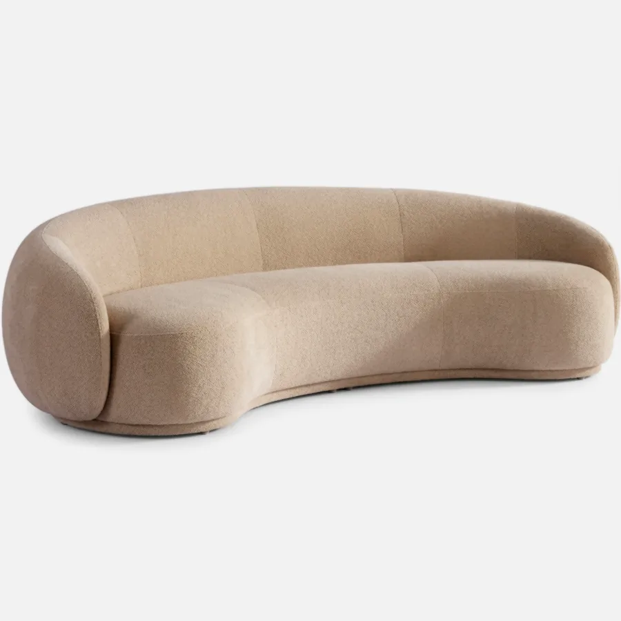 FURMEIZ Curved Minimal Fabric Sofa