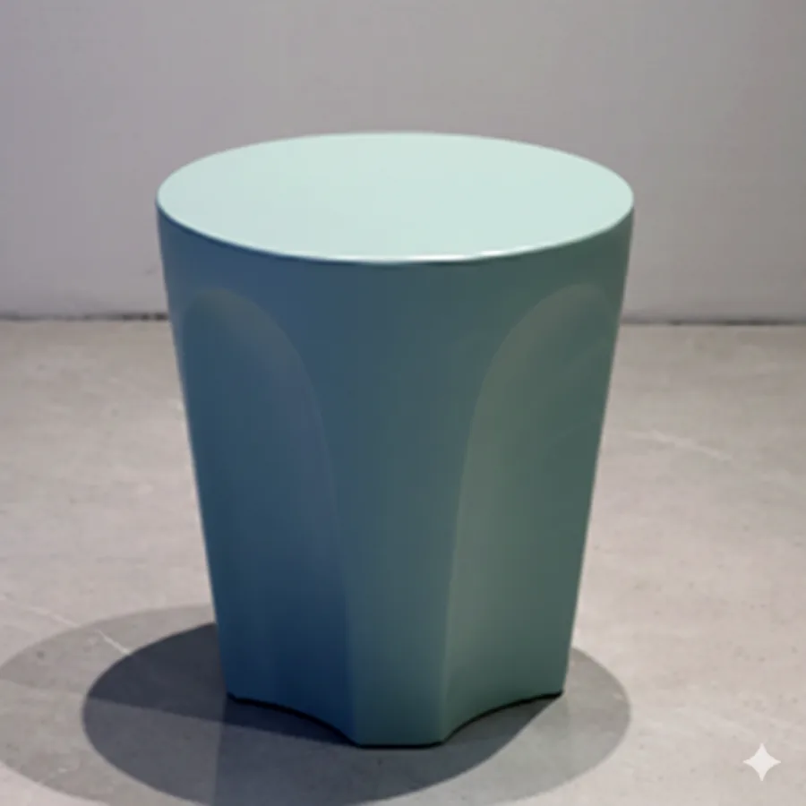 Furmeiz Side Table – Fiberglass in Mist Blue