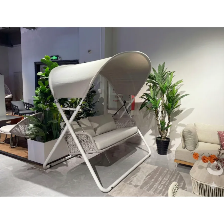 FURMEIZ Outdoor Swing with Aluminum Frame & Quick-Dry Foam