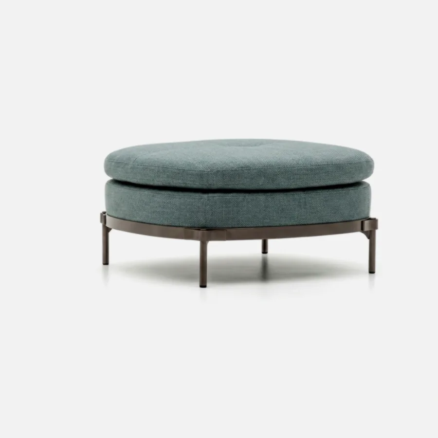 FURMEIZ Ottoman with Aluminum Frame & American Fabric
