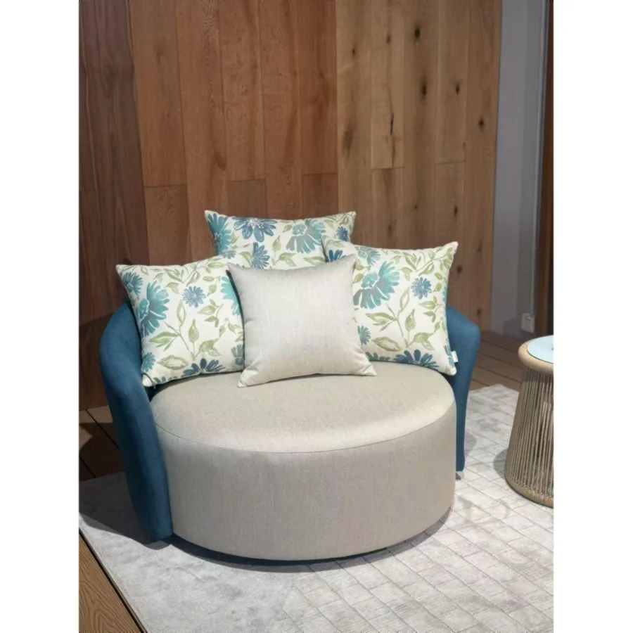 Furmeiz Round Sofa – Aluminum Frame & American Fabric