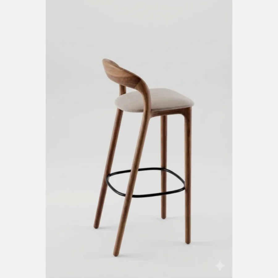 FURMEIZ Burmese Teak Outdoor Bar Chair