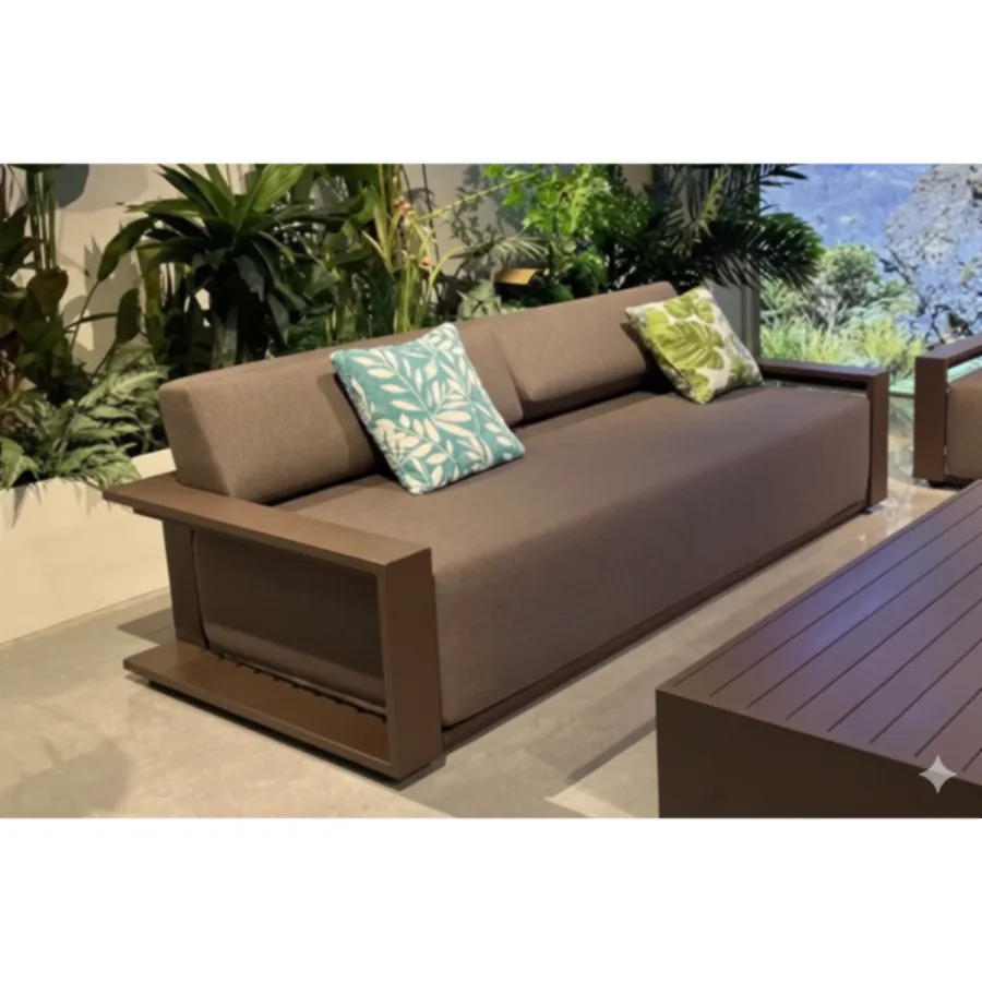 Furmeiz South American Teak Three-Seater Sofa – No.9 Finish