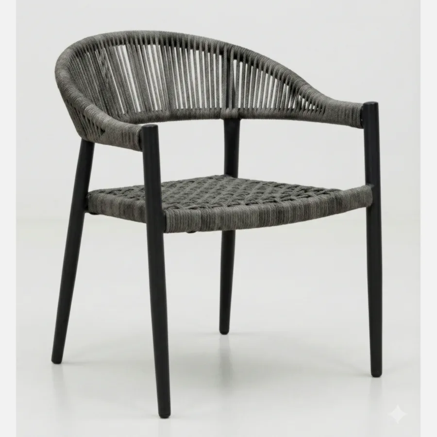 Furmeiz Aluminum Rattan Dining Chair – Stackable Modern Design