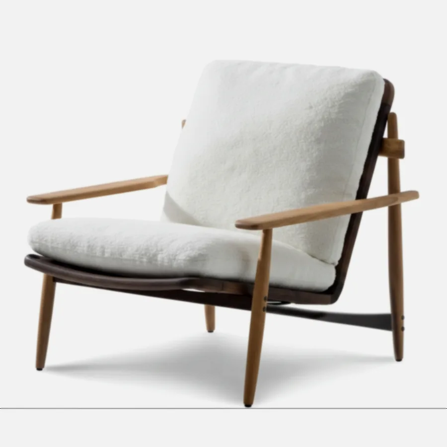 FURMEIZ Woven Outdoor Armchair – Gradient PE Wicker & South American Teak