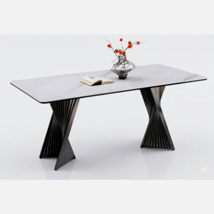 FURMEIZ Helix Stone Dining Table