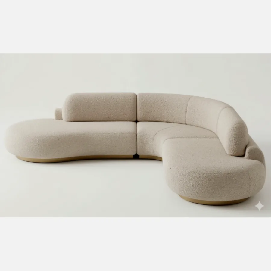 FURMEIZ Flow Corner Fabric Sofa