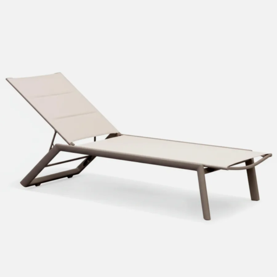 Furmeiz Outdoor Sun Lounger – Double-Layer Aluminum Frame with Teslin Fabric