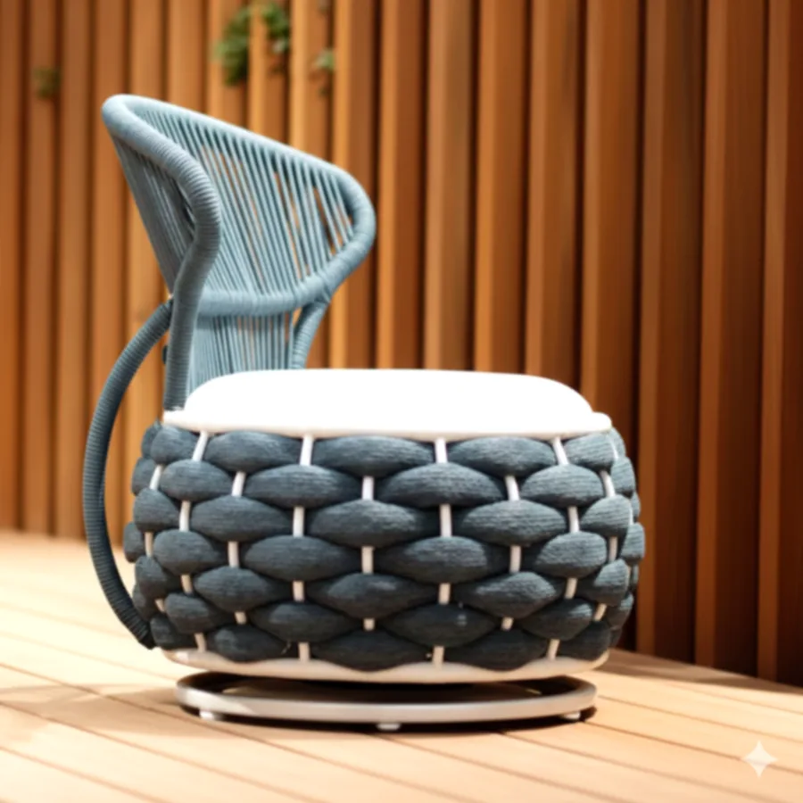 Furmeiz Outdoor Swivel Chair – Aluminum Frame
