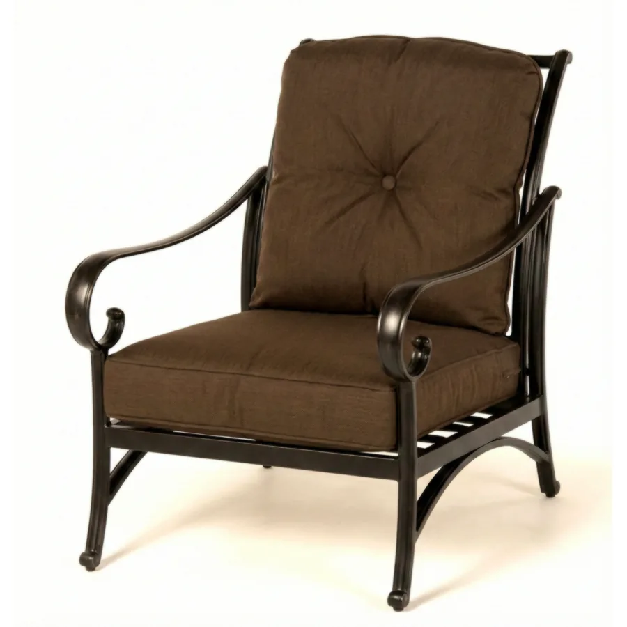 Furmeiz Single Fabric Sofa – Cast Aluminum Frame & Sunbrella Cushions