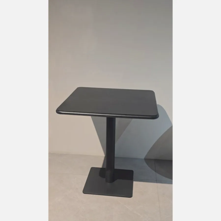 FURMEIZ Central Pedestal Table with Stone Slab Top