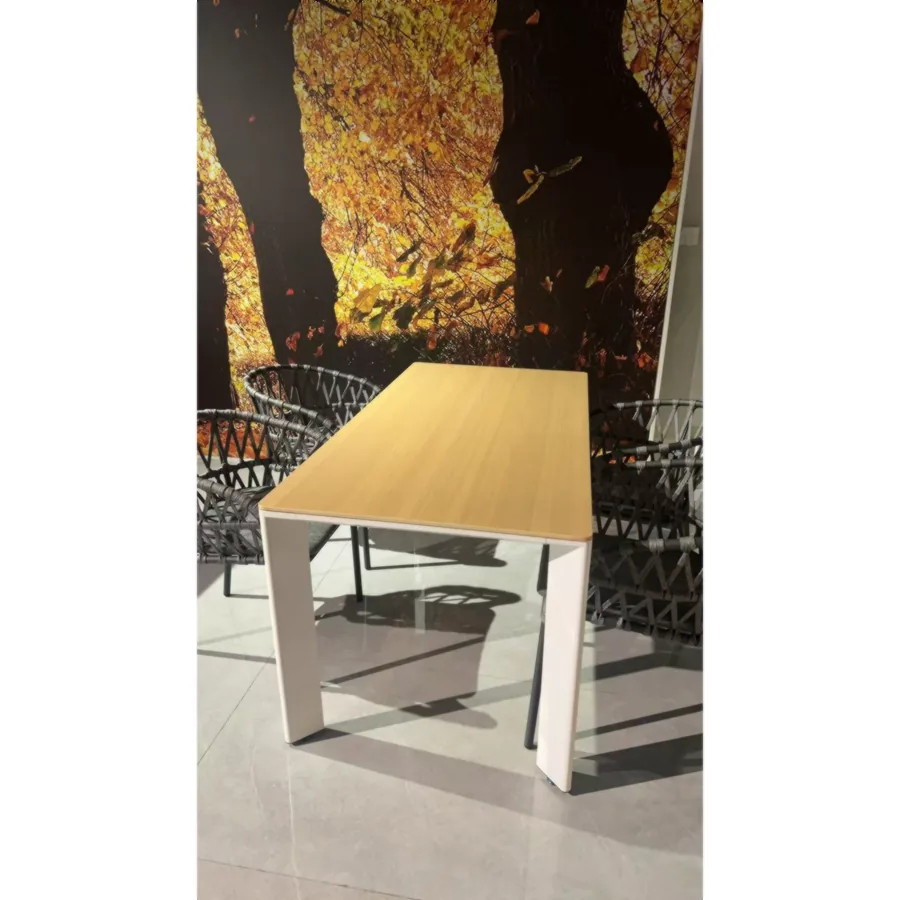 FURMEIZ 160cm Stone Slab Table with Aluminum Frame