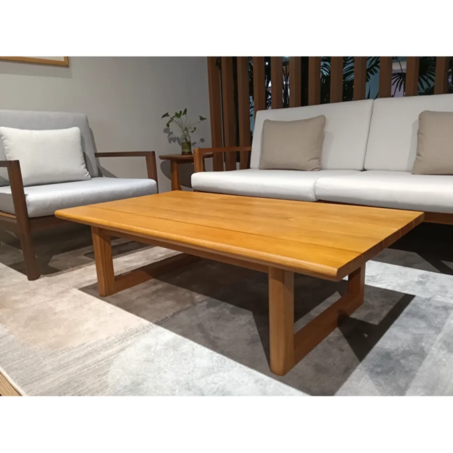 FURMEIZ Large Round Coffee Table – Burmese Teak