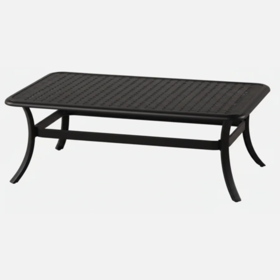 Furmeiz 28″×48″ Rectangular Coffee Table – Cast Aluminum with Akzo Outdoor Finish