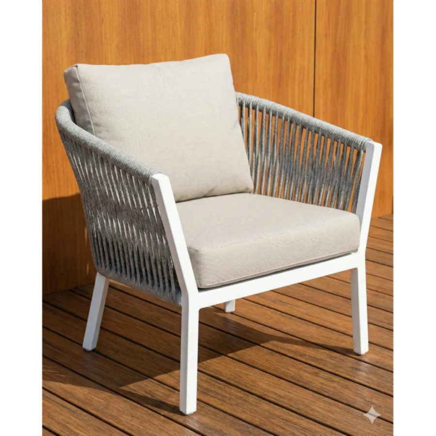 Cook Outdoor Chair – Aluminum Frame with Textilene & Woven Straps