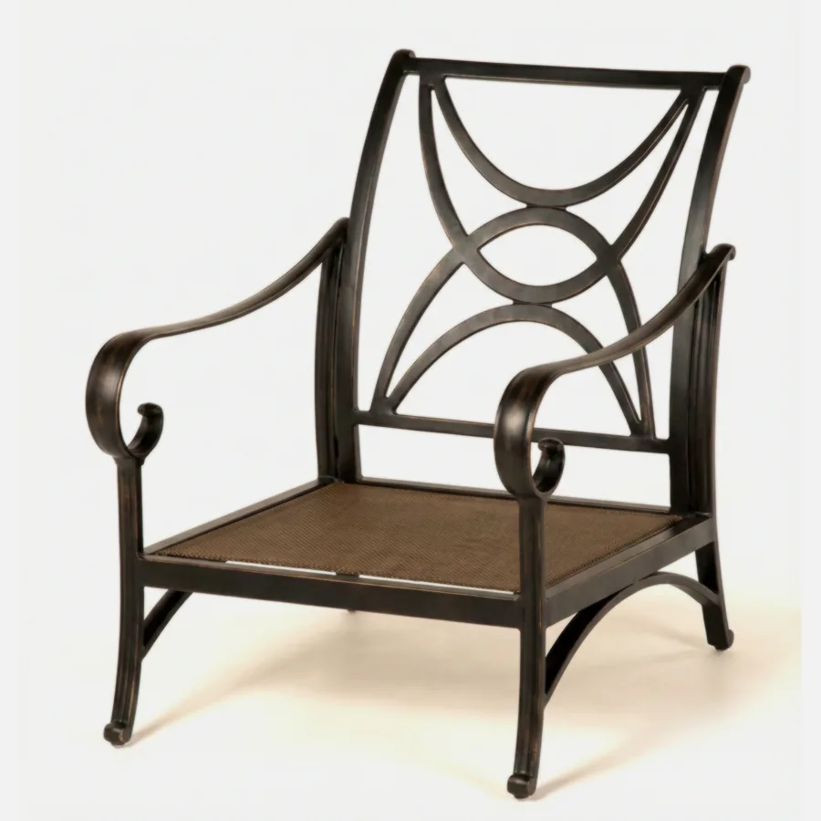 Furmeiz Fabric Armchair – Cast Aluminum Frame & Sunbrella Cushions