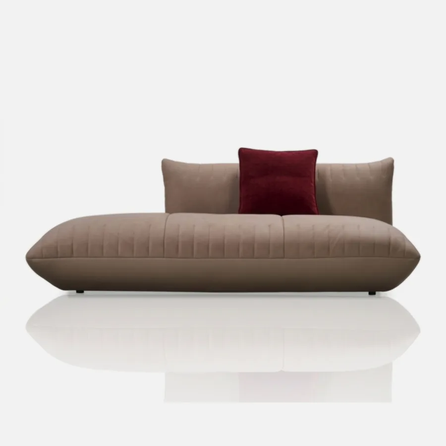 FURMEIZ Luxury Right Chaise Lounge Sofa – Modern Comfort Design (Starry Khaki Edition)