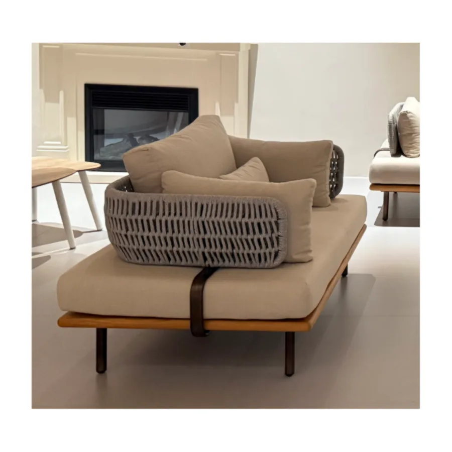 FURMEIZ Outdoor Single Seater – Aluminum Alloy & Teak