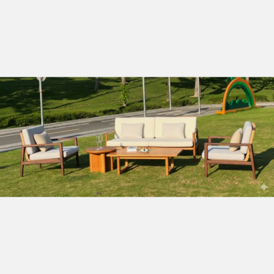 FURMEIZ Rectangular Outdoor Coffee Table – Burmese Teak